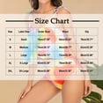 thumbnail image 3 of CLOISE Tankini Swimsuits for Women Two Piece with Shorts High Waisted Built in Bra Full Coverage Bathing Suit Adjustable Straps Gradient Swimwear Ruffle Backless Beachwear, 3 of 8