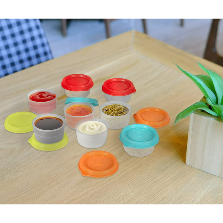 Salad Dressing Containers, Small Condiment Containers With Lids