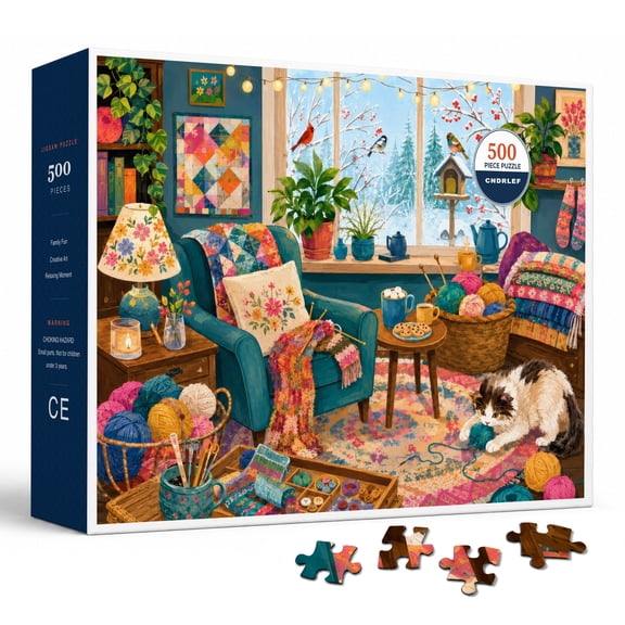 CNDRLEF Cozy Hobby Room 500 Pieces Jigsaw Puzzle for Adults, Perfect for Bird Lovers