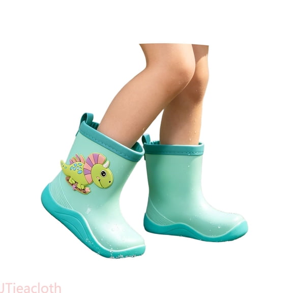JTieacloth Kids Rain Boots With Cute Pattern Outdoor Outdoor Water Rain Shoes For Girls,Sizes 9