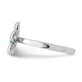 thumbnail image 3 of Sterling Silver Stackable Expressions Polished Blue Topaz Flower Ring - Size 8, 3 of 3