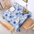thumbnail image 2 of Pioneer Flower Floral Print Pattern Square Tablecloth,Waterproof Square Table Cover,Wipeable Spillproof Washable Table Cover for Home Kitchen Party Decor 60"x60"(152x152cm), 2 of 6