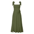 thumbnail image 4 of DHFJKG Dresses For Women 2026 Summer Wedding Guest Dress Sleeveless Square Neck Maxi Sundresses Side Slit Formal Comfortable Dresses, 4 of 4