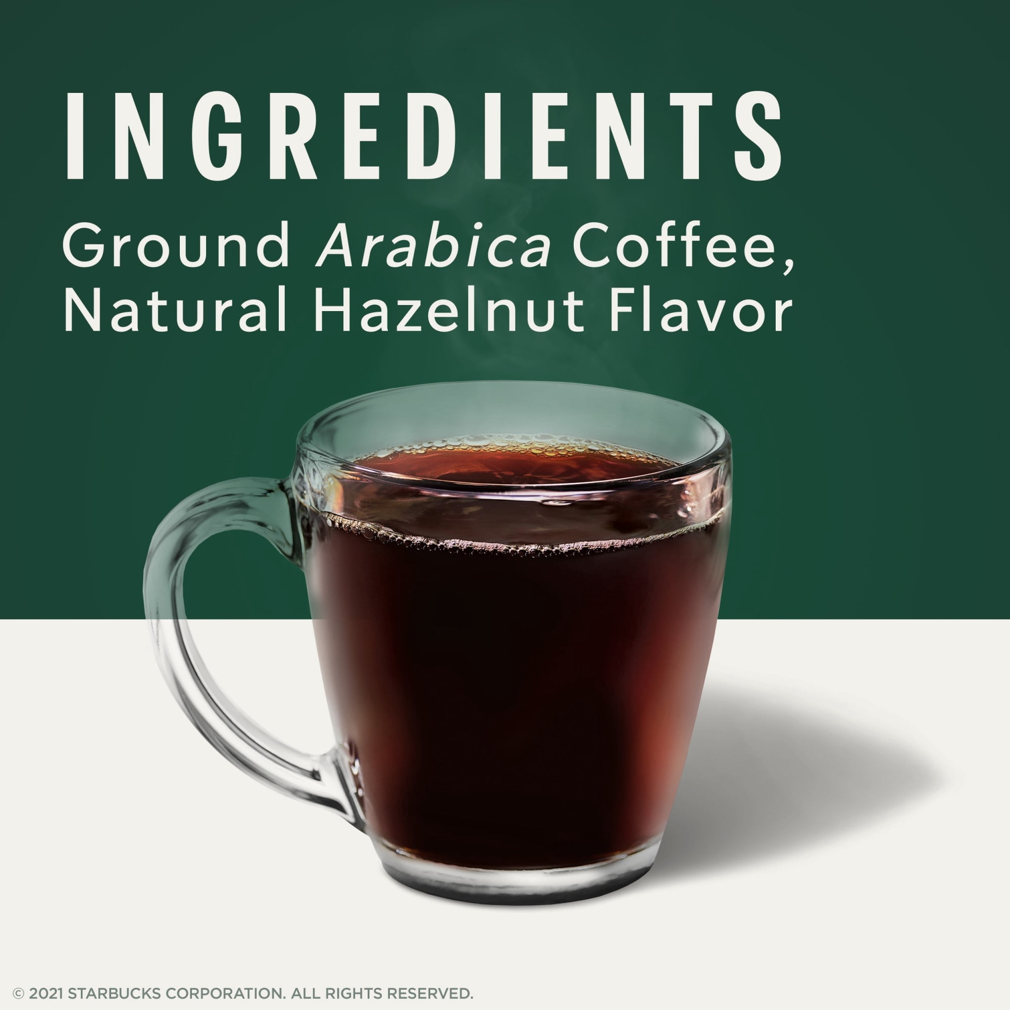 Starbucks Hazelnut, Light Roast K-Cup Coffee Pods, 22 Count K Cups