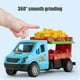 thumbnail image 4 of Coche de juguete inerte para niños, diseño de simulación de camión de hamburguesas y papas fritas con puertas que se abren, neumáticos de goma duraderos, no necesita batería., 4 of 5