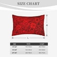 thumbnail image 4 of Uemuo Red Rose Print Throw Pillow Case – Cozy & Soft Cushion Cover, Hypoallergenic Pillow Case for Sleeping, Perfect for Women with Envelope Closure-20"x30", 4 of 6
