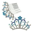 thumbnail image 6 of PAMINGONO 2Pcs Rhinestone Crown Comb Hair Decoration for Elegant Updos Women at Parties, 6 of 7