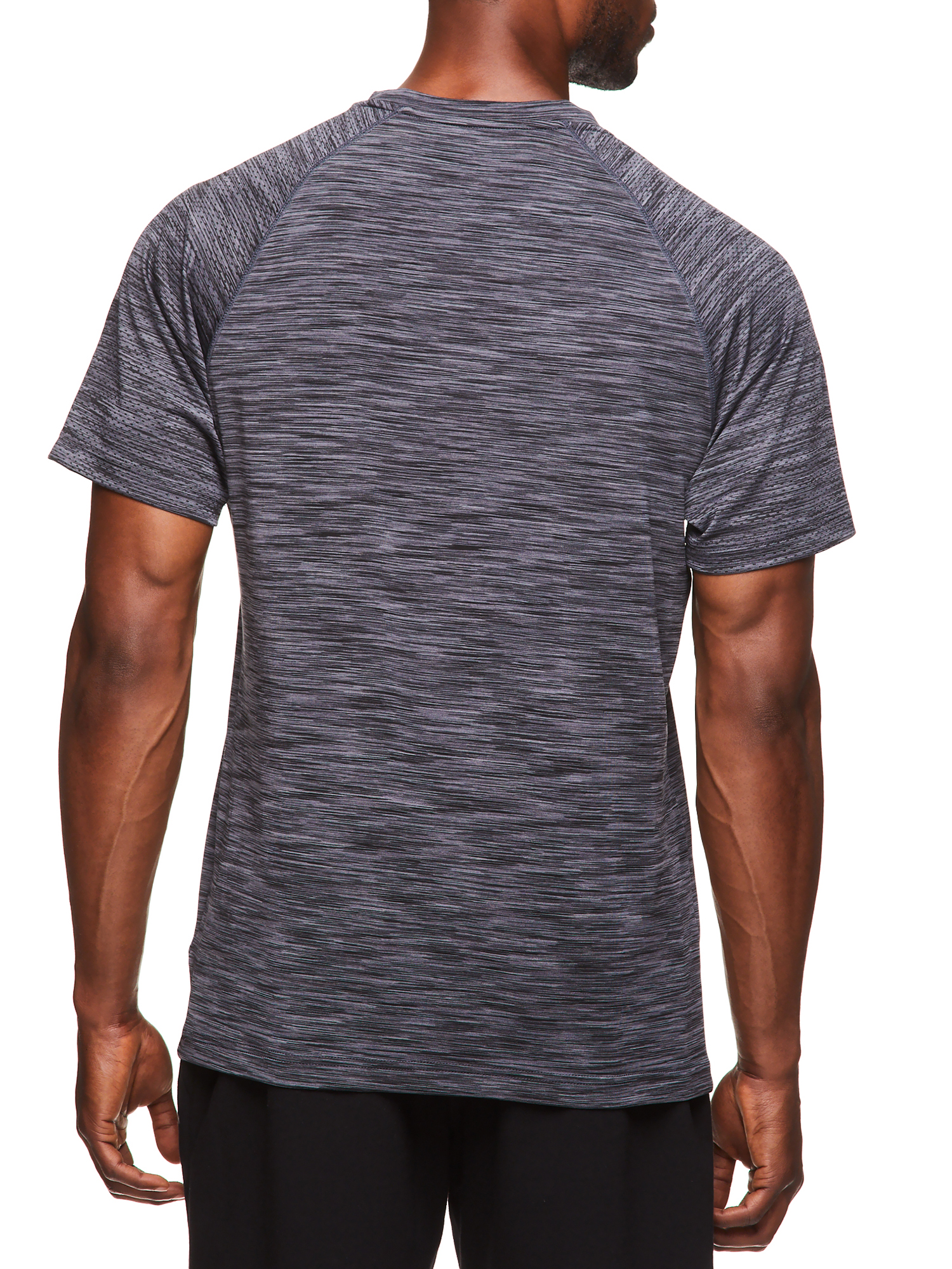 Reebok Men's and Big Men's Active Short Sleeve Tee with Mesh Sleeves, up to Size 3XL - image 3 of 4