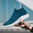 thumbnail image 6 of KELINFONG Mens Running Knit Lightweight Breathable Casual Sports Shoes Fashion Sneakers Slip on Walking Shoes, 6 of 7
