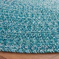 thumbnail image 3 of SAFAVIEH Braided Gino Distressed Machine Washable Reversible Area Rug, Teal/Green, 7' x 7' Round, 3 of 8