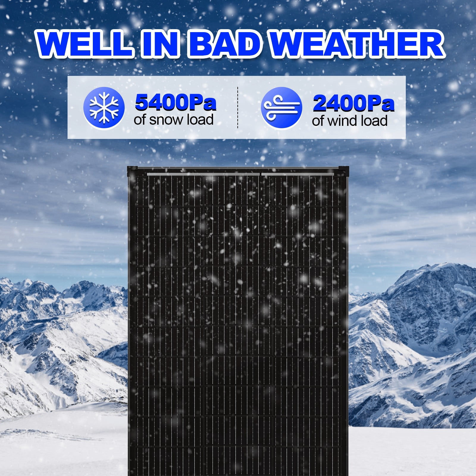 WERCHTAY 12V 170W  Watt Mono Solar Panel Black Battery Charging Home RV Off-Grid Boat