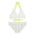 thumbnail image 3 of Colorful Polka Dots Strappy Swimsuit Bikini Set-Beach Pool Wear-Jacuzzi, 3 of 8