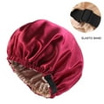 thumbnail image 1 of Lefu Bonnet Élastique en Satin pour Femmes, Double Couche, Ajustable, 1 of 7