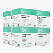Her Fantasy Box | Everywhere Wipes – 100% Organic Cotton, Gentle & Refreshing, pH-Balanced, Fragrance-Free, Plant-Powered for Body, Face & Intimate Areas, Ideal for Sensitive Skin - 8 Pack, 120 Wipes