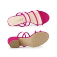 thumbnail image 4 of BLISSFUL STEP Women's Dual Straps Block Heel Slide Sandals, 4 of 7