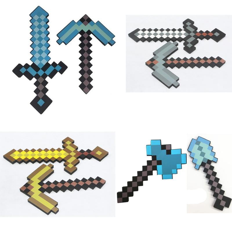 2pcs Foam Sword Roleplay Battle Toy Lifesized Pixel Swords for Active