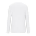 thumbnail image 6 of Otntypg Long Sleeve Shirts for Women Lightweight Casual Fall Spring Crew Neck Basic Athletic Workout Tees Fashion Outfit Pullover Sweatshirt Tops White XL, 6 of 10