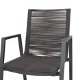 thumbnail image 5 of GDF Studio Barbour Outdoor Aluminum and Rope Dining Chairs, Set of 2, Gray and Dark Gray, 5 of 9