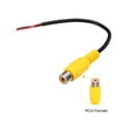 thumbnail image 3 of Conector adaptador de enchufe RCA hembra amarilla de 6 pulgadas a cable desnudo extremo abierto, paquete de 4, 3 of 6