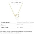 thumbnail image 2 of 14K Gold Intertwined Circle Necklace, Double Moissanite Pendant, Beautiful Gift for Celebrations and Special Occasions, 2 of 4