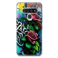 thumbnail image 1 of MUNDAZE LG K51 Étui de Téléphone Hybride Transparente Antichoc Peinture Roses Graffiti Rouge, 1 of 6