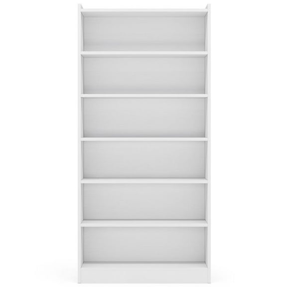 Topcobe Wood Bookcase, 72" Tall Bookshelf with 6-Tier Open Storage Shelves, Modern Furniture for Indoor