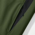 thumbnail image 5 of WTOBBY Men's Colorblock Waterproof Windbreaker Jacket for Outdoor - Hooded with Zip-Up, Multi-Pockets,Ideal for Hiking, Wind Protection, and Stylish Casual Wear,Army Green L, 5 of 8