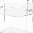 thumbnail image 4 of Modern Acrylic Side Table 2-Tire Clear End Table Kitchen Storage Cart Spa Cart Moble Side Table Clear Acrylic 2-Tier End Table Storage Serve Cart For Home/Bar 2 Layers Mobile Rolling Acrylic, 4 of 11