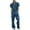Blue, variant on Wyobmus Men's Zipper Jumpsuits Loose Fit Short Sleeve Work Overalls Solid Color Lightweight Breathable Lapel Collar Jumpsuits With Pockets Black