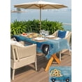thumbnail image 5 of Outdoor Tablecloths with Umbrella Hole & Zipper, Truck Sunflowers 60 x102 Inch Rectangle Tablecloths, Blue Ombre Spring Botanical Floral Car Waterproof Table Cloth, Patio/Pool/Picnic Table Covers, 5 of 8