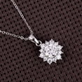 thumbnail image 3 of ORLOV DIAMONDS 2Ct Round Cut Women Moissanite Flower Pendant with Chian 14K White Gold Plated, 3 of 3