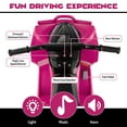 thumbnail image 6 of Costway 12V Battery Powered Kids Ride On ATV Electric 4-Wheeler Quad Car with  MP3 & Light Pink, 6 of 10