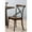 Dark Oak, variant on Vintage Vanity Stool | Stylish for Vanity Areas | Soft Fabric Upholstery & Antique Finish | Elevates Space Aesthetics