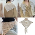 thumbnail image 2 of Korean Charm Scarf Floral Lace Detailing Comfortable Cotton Shoulder Wrap for Casual Outings and Evening Event Multicolor, 2 of 4