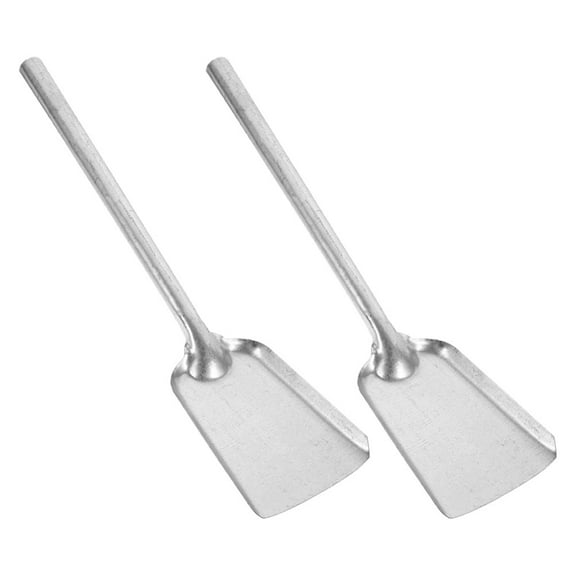 Milisten 2-Piece Thick Metal Fireplace Shovel Set Ash Cleaning Tool for Kitchen and Hearth