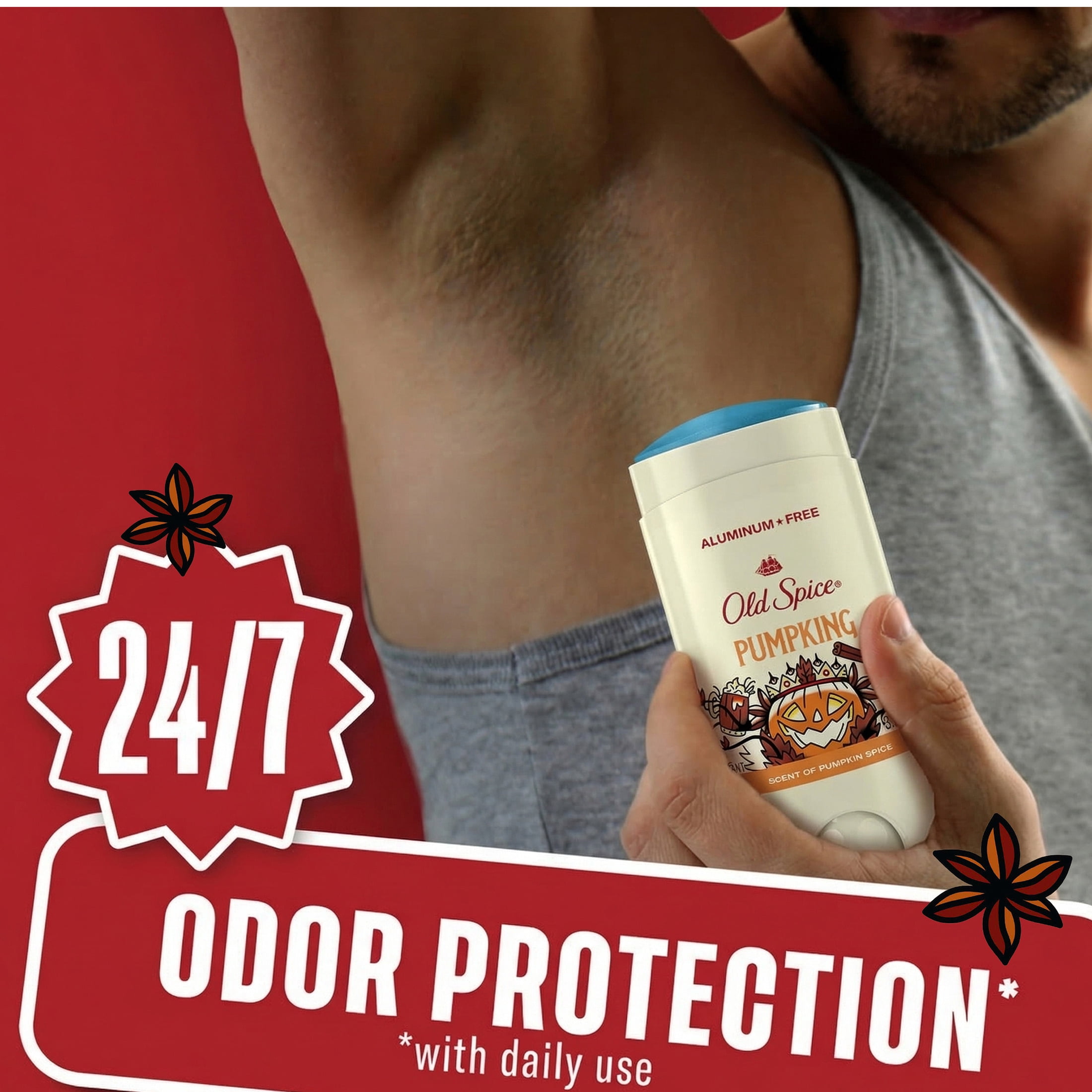 Old Spice Deodorant for Men, Aluminum Free, Limited Edition, Pumpking, Pumpkin Spice Scent,  3.0 oz