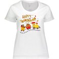 thumbnail image 3 of Inktastic Happy Thanksgiving Turkey Train with Food Women's Plus Size T-Shirt, 3 of 5