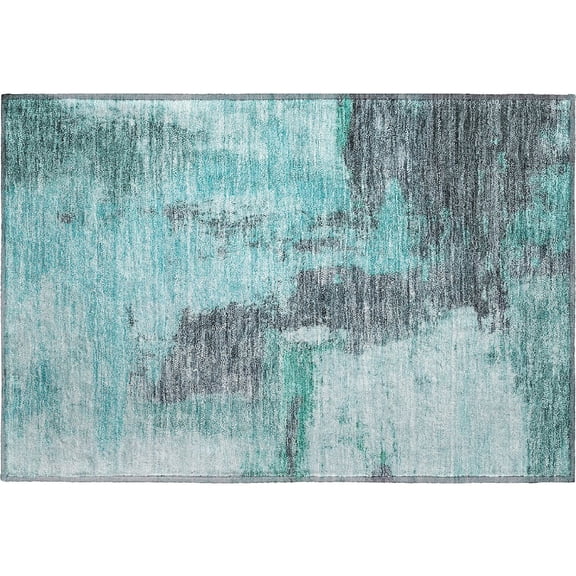Dalyn Rugs Premium Machine Washable Mayfield AMF1068 Teal 1'8" x 2'6" Rug