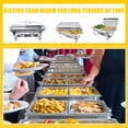 thumbnail image 7 of Jacgood 10 Pack Chafing Dish Rectangular 8QT Half Pan×6+Round 6QT×4 Chafers Stainless Steel Catering Buffet Warmer Set for Parties,Events,Wedding,Dinner, 7 of 7