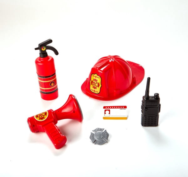 Kidoozie Just Imagine Rescue Ready Firefighter Dress-Up Set – Pretend Play Firefighter Costume with Accessories – Ages 3+ Years