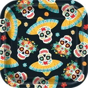 Way to Celebrate Day of the Dead Paper Dessert Plates, 7in, 10ct