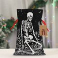 thumbnail image 5 of Naloa Vintage Black white Plant skull Drawstring Christmas Bags, 3D Xmas Gift Bags, Christmas Wrapping Bags, Xmas Goodie Bags, Treat Pouch Bags, Party Favor Bags-Medium, 5 of 9