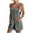 Gray, variant on Suumer Plus Size Casual Fshion Jumpsuits for Women Button's Solid Casual Sleeveless Suspender Short Wide-leg