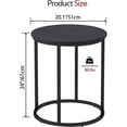 thumbnail image 3 of Round End Table - Modern Side Table for Living Room or Bedroom - Black, 3 of 9