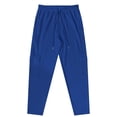 thumbnail image 2 of CLOISE Baggy Cargo Pants Men with Pockets Big and Tall Drawstring Mid Waist Straight Leg Long Pants Elastic Waist Solid Vacation Outfits Blue M, 2 of 6