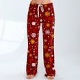 thumbnail image 6 of Women's Casual Fashion Christmas Pajama Pants, Long Sleepwear Trousers for Sports and Home Use, Comfortable and Soft Material for Nightwear and Lounging,Saffron,S, 6 of 6