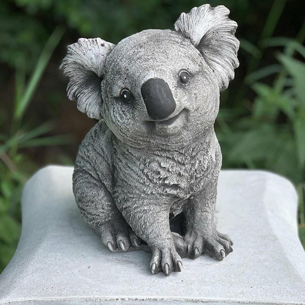TureClos Cute Koala Statue Resin Garden Sculptures Statues Outdoor