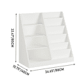 thumbnail image 5 of Tcbosik 4-Tier Bookshelf, Display Storage Rack for Small Space, Bookcase for Bedroom, Living Room, White, 5 of 9