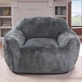 thumbnail image 2 of Bean Bag Chair Bean Bag Chairs for Adults Comfy Beanbag Chair with Spacious Design  Bean Bag Sofa with Armrest Giant Bean Bag Chair with Filler for Living Room Bedroom (Grey), 2 of 7