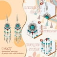 thumbnail image 7 of DESIGNICE Boho Earrings,Fishhook Earrings Unique Earrings,Turquoise Tassel Women Earrings,Style2, 7 of 7
